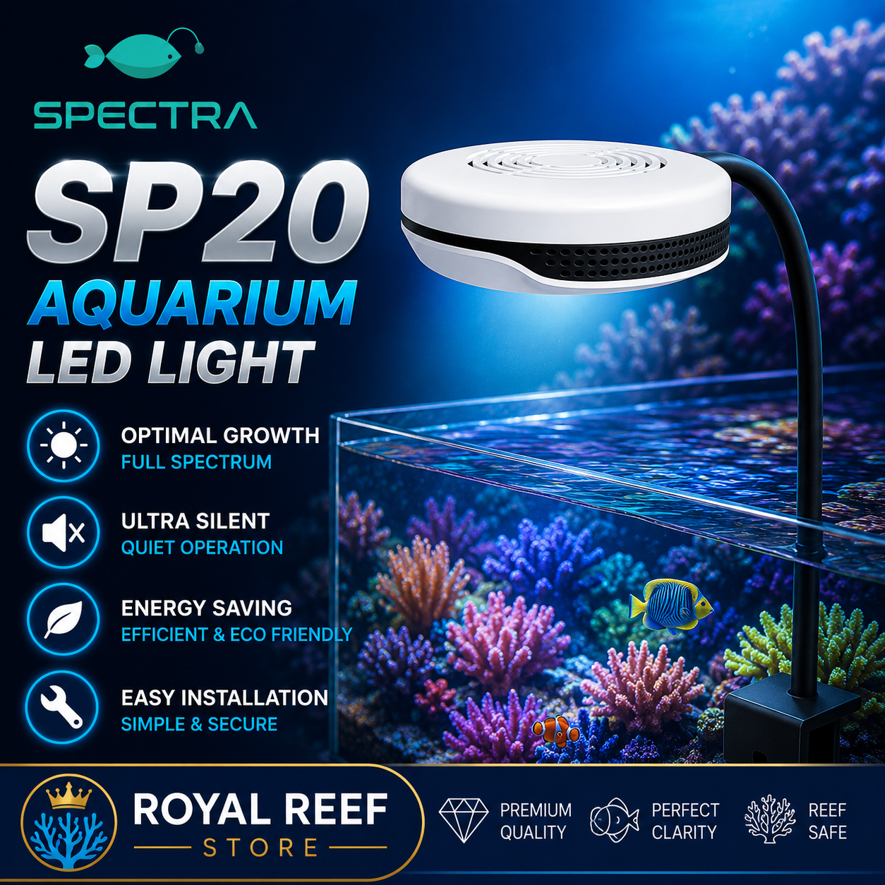 Aquarium Marine Fishes - Spectra SP20 20W Aquarium LED Light