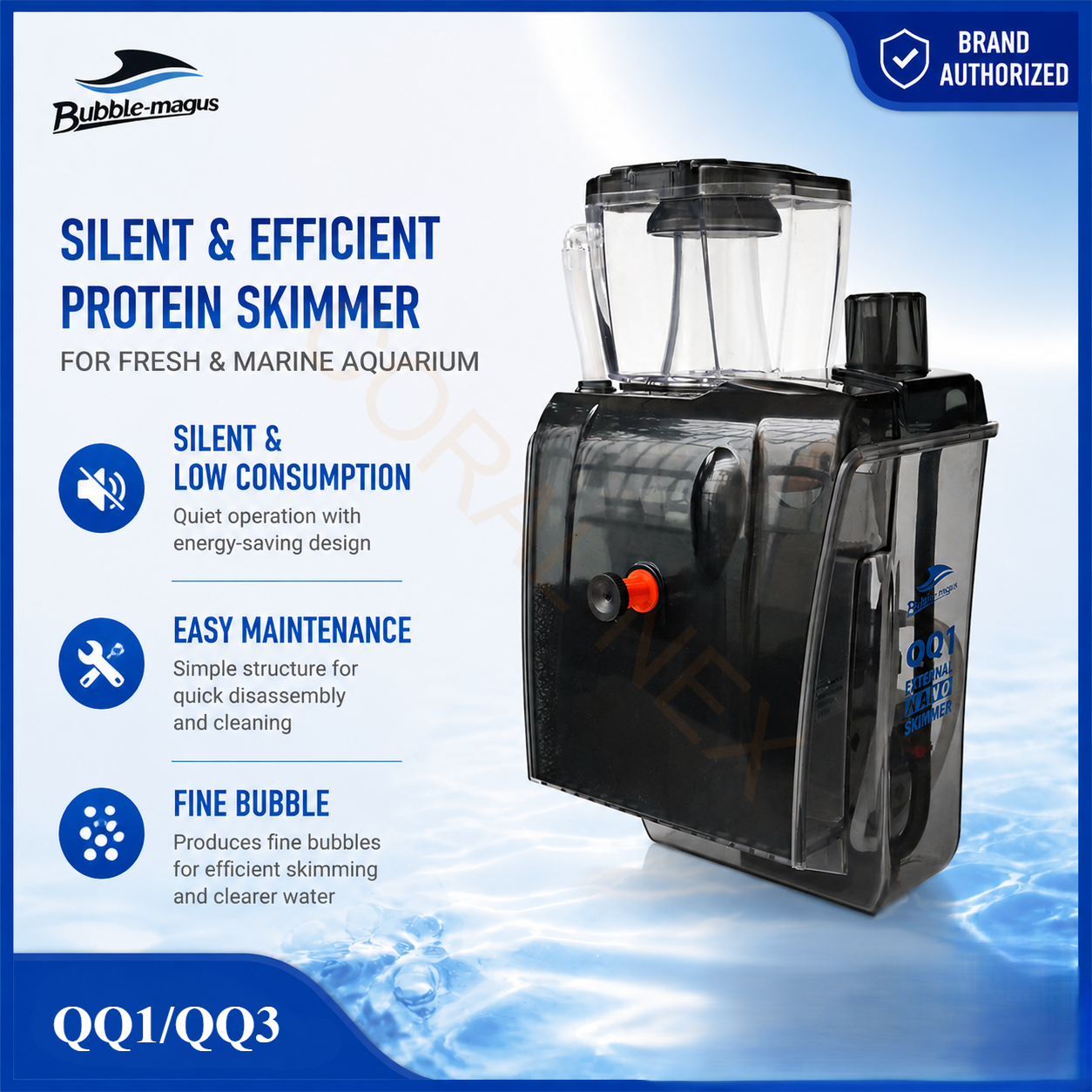 Aquarium Marine Fishes - Bubble Magus External Protein Skimmer QQ1