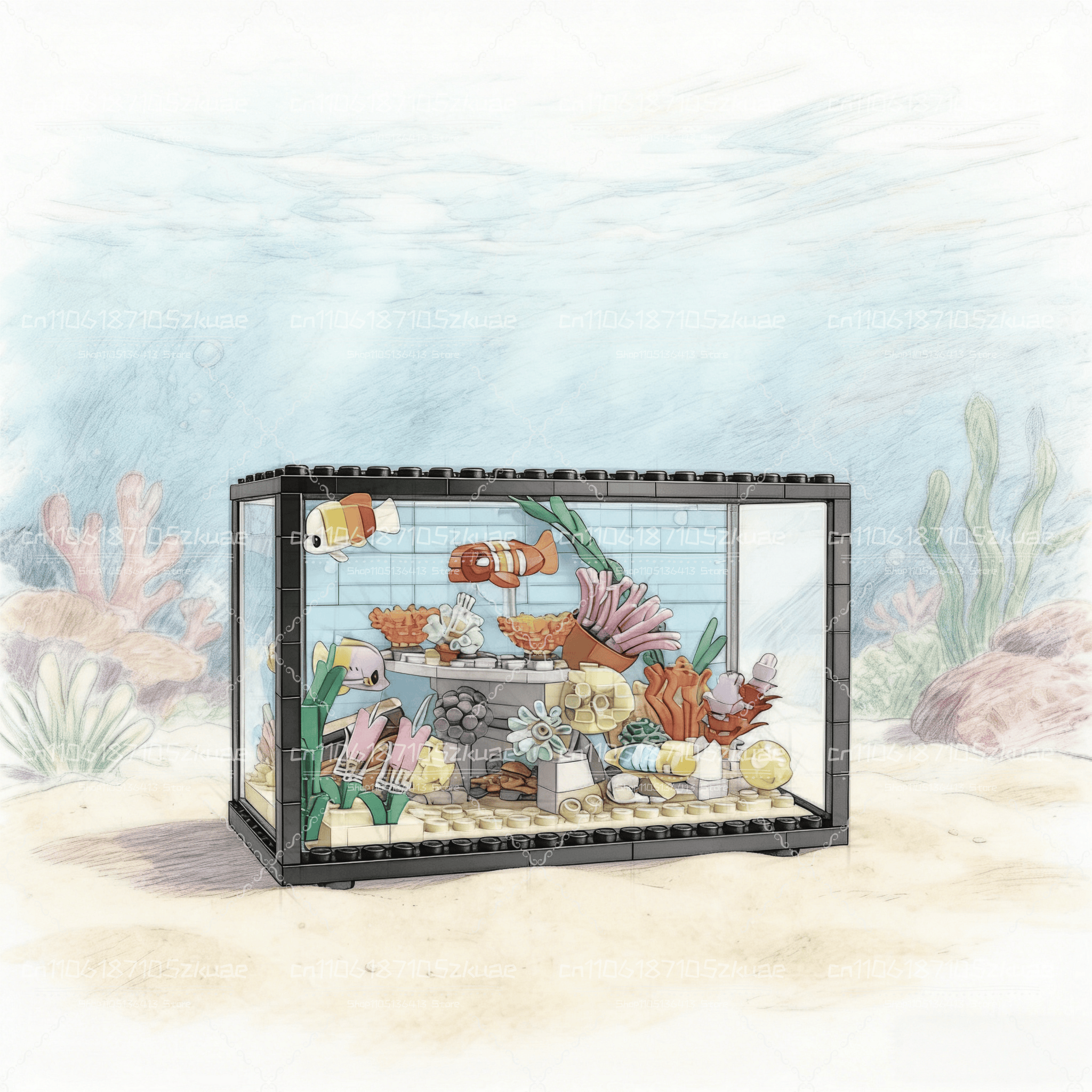 Idea Fish Tank Building Block  - Aquarium Marine Fishes recensie en prijs
