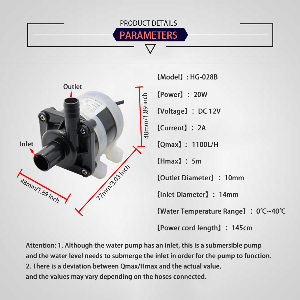 12V DC Brushless Small Submers - Marine Aquarium Equipment recensie en prijs